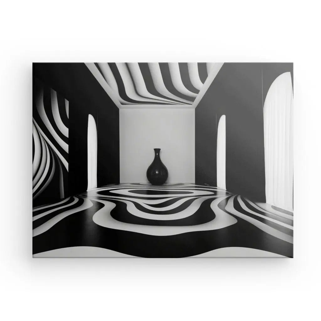 Tableau Nature Morte Hypnotique Design Art Noir et Blanc - #tag1# - #tag2# 