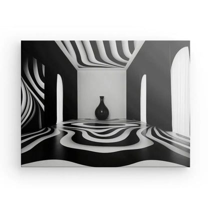 Tableau Nature Morte Hypnotique Design Art Noir et Blanc - #tag1# - #tag2# 