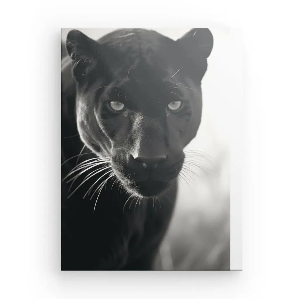 Tableau Panthère Noire et Blanc Félin Monochrome - #tag1# - #tag2# 