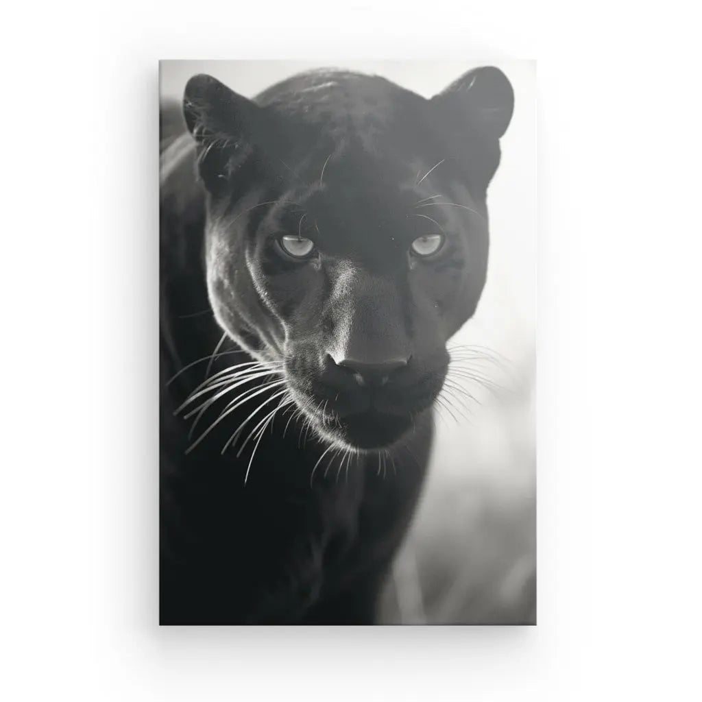 Tableau Panthère Noire et Blanc Félin Monochrome - #tag1# - #tag2# 