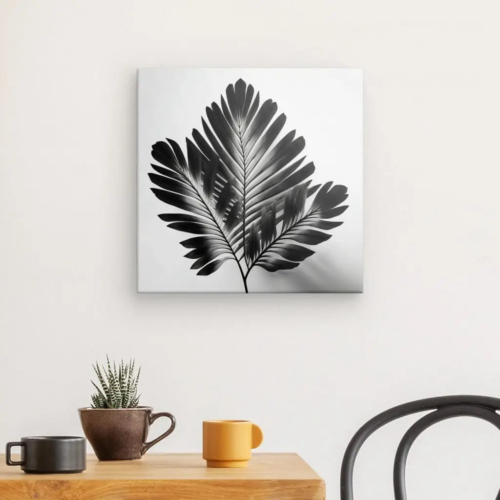 Tableau Végétaux Feuille d'Arbre Tige Plante Noir et Blanc - #tag1# - #tag2# 
