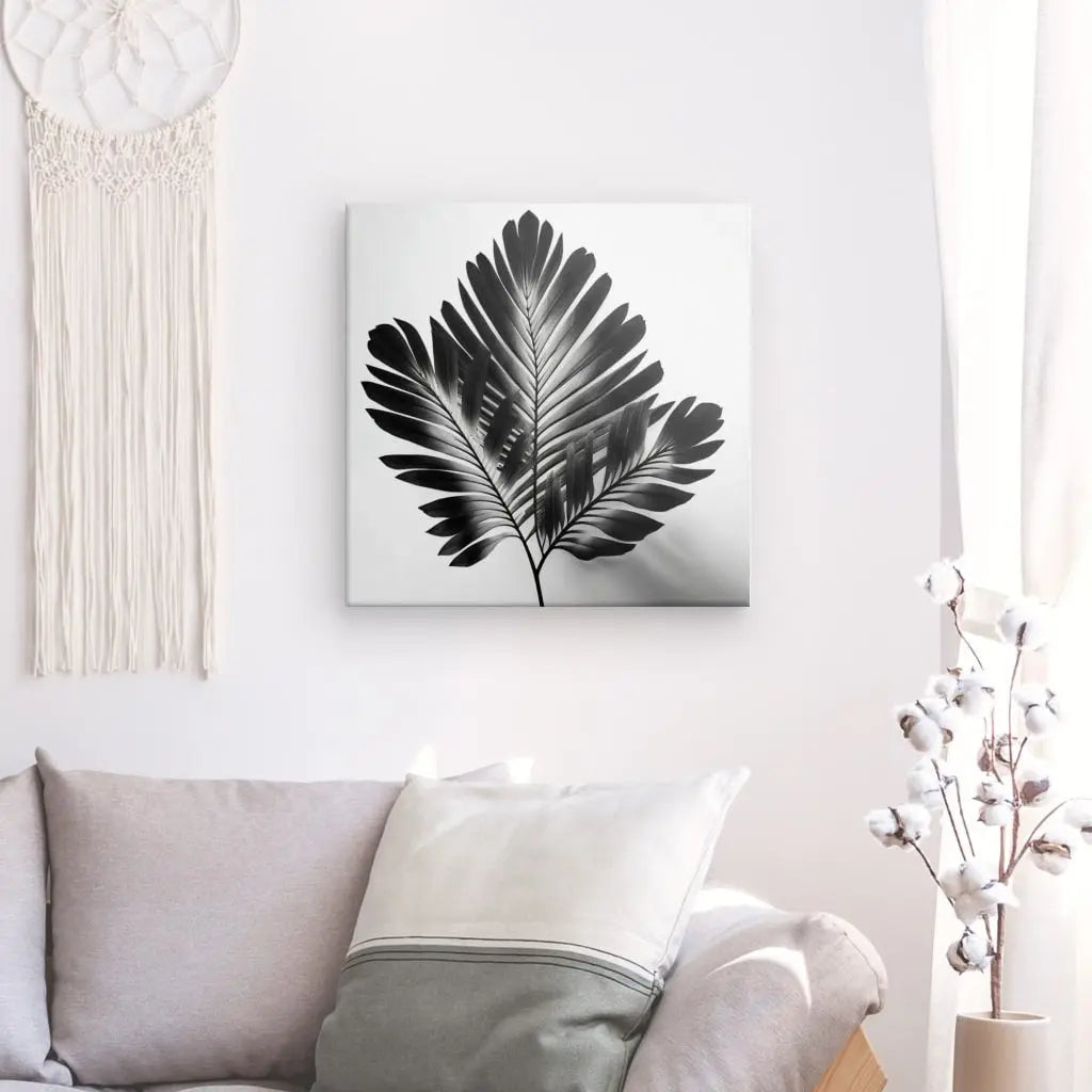 Tableau Végétaux Feuille d'Arbre Tige Plante Noir et Blanc - #tag1# - #tag2# 