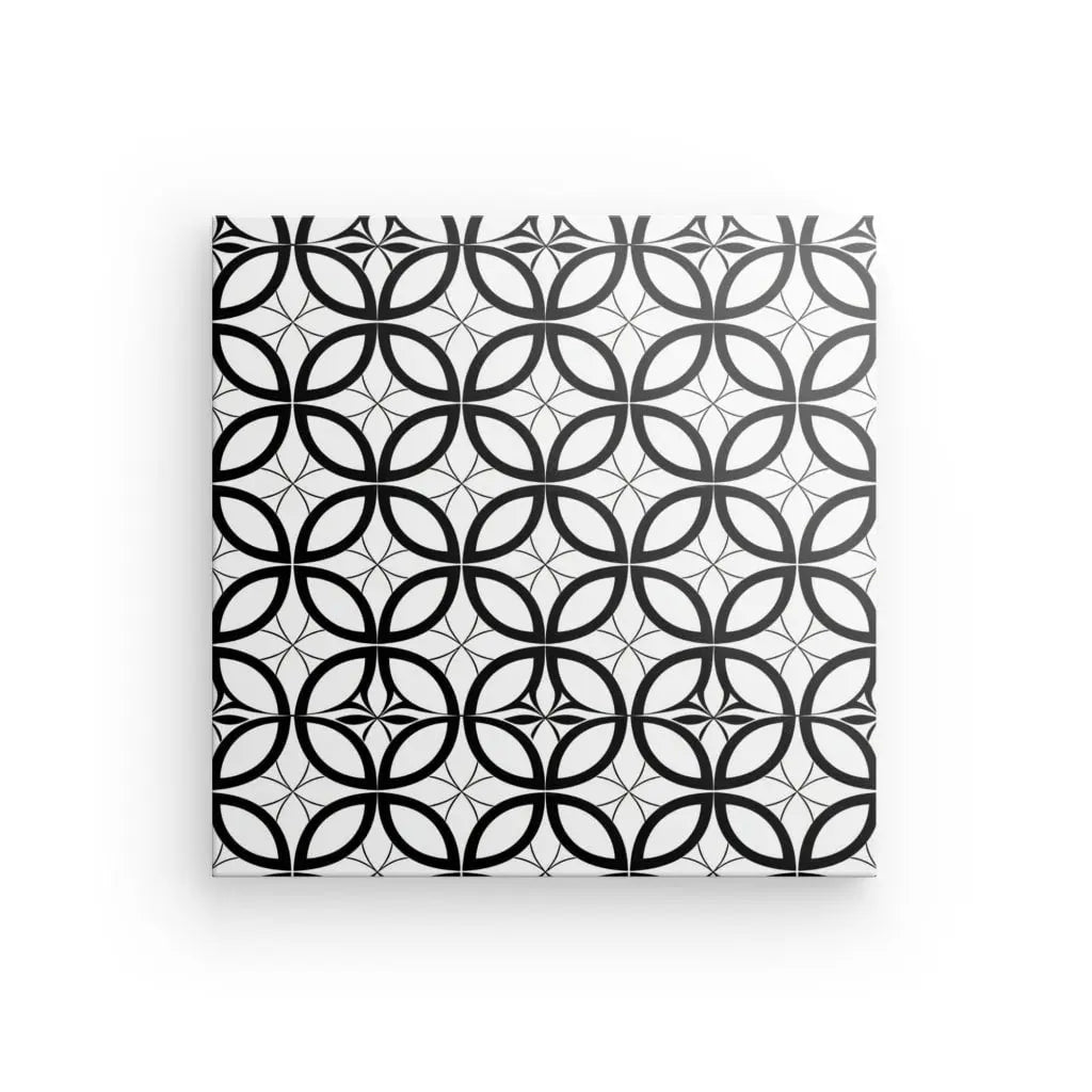 Tableau Motifs Géométriques Mosaïque Noir et Blanc - #tag1# - #tag2# 