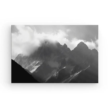 Tableau Montagnes Rocheuses Paysage Alpes Noir et Blanc - #tag1# - #tag2# 