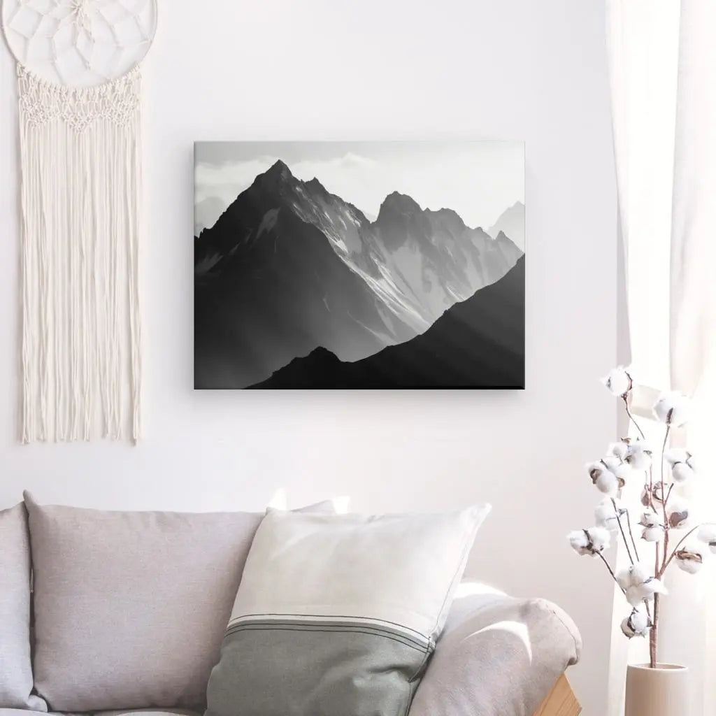 Tableau Photo Pyrénées Montagnes Monochromes - #tag1# - #tag2# 
