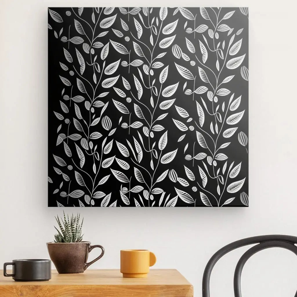 Tableau Végétation Plantes Grimpantes Minimalistes Noir et Blanc - #tag1# - #tag2# 