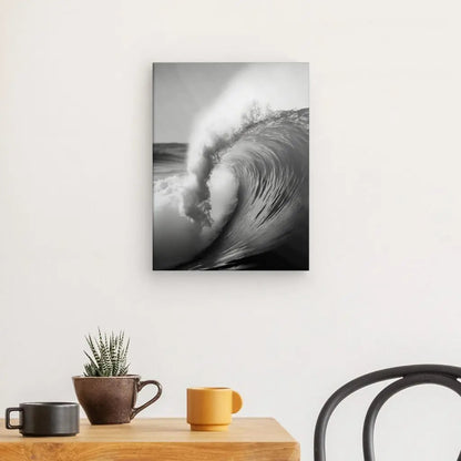 Tableau Vague Surf Rouleau Océan Noir et Blanc - #tag1# - #tag2# 