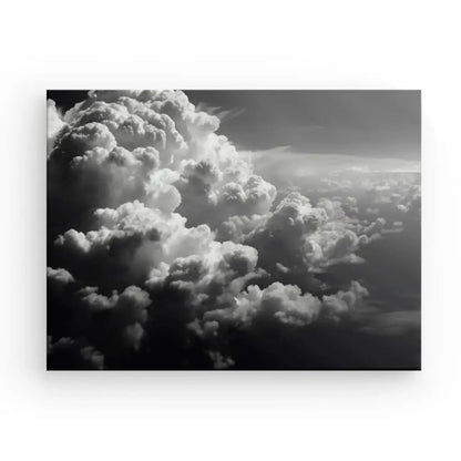Tableau Cloudy Nuages Coton Noir et Blanc - #tag1# - #tag2# 