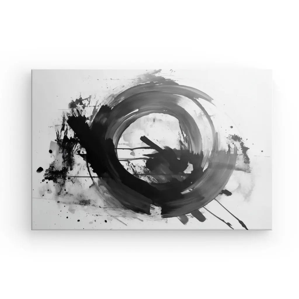 Tableau Moderne Gris Noir Blanc Abstrait Tâches - #tag1# - #tag2# 