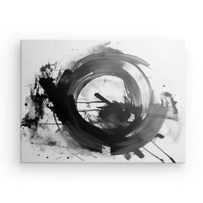 Tableau Moderne Gris Noir Blanc Abstrait Tâches - #tag1# - #tag2# 
