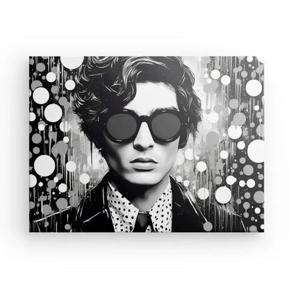 Tableau Homme Pop Art Bulles Noir et Blanc - #tag1# - #tag2# 