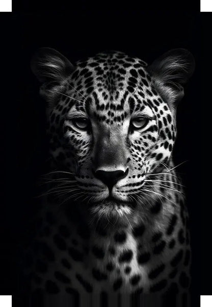 Tableau Panthère Portrait Sauvage Noir et Blanc - #tag1# - #tag2# 