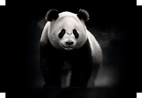 Tableau Panda Sauvage Animal Noir et Blanc - #tag1# - #tag2# 