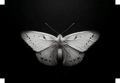 Tableau Papillon Gros Plan Insecte Noir et Blanc - #tag1# - #tag2# 