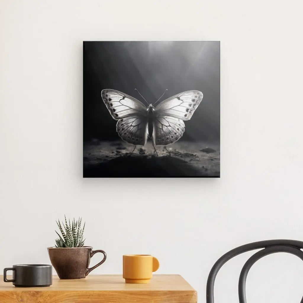 Tableau Papillon Moderne Noir et Blanc - #tag1# - #tag2# 