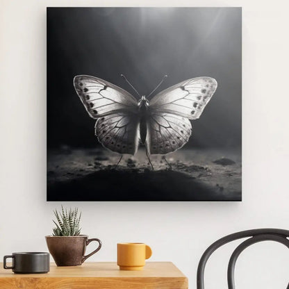 Tableau Papillon Moderne Noir et Blanc - #tag1# - #tag2# 