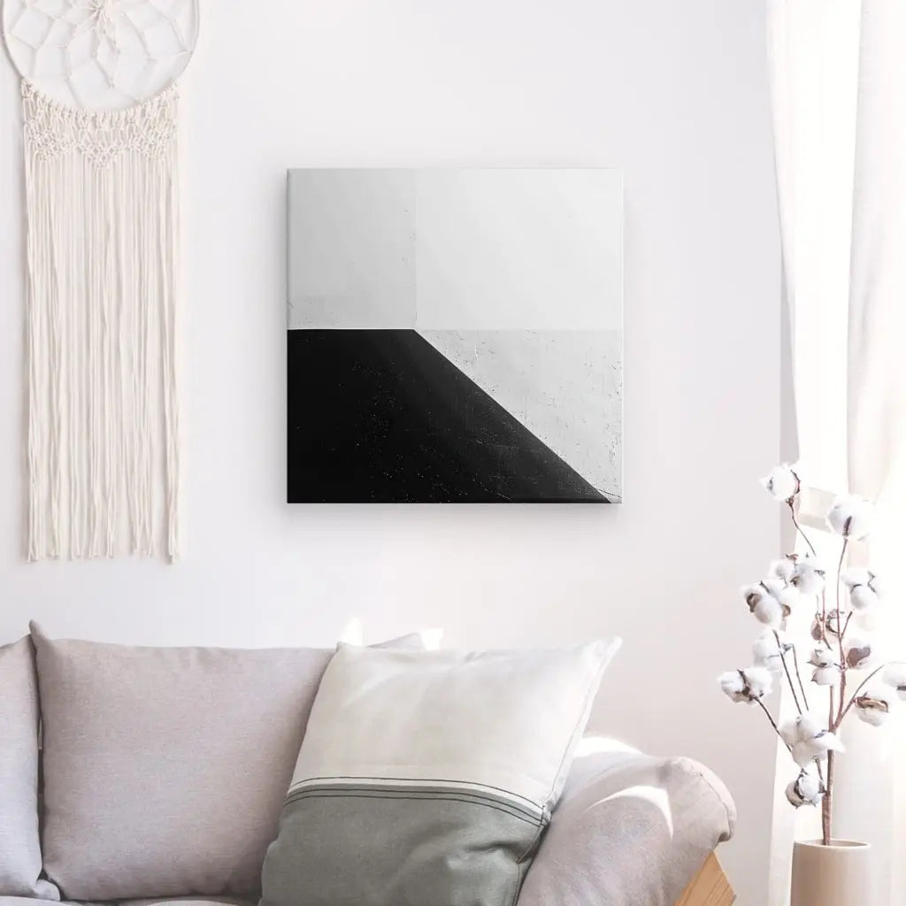 Tableau Minimaliste Moderne Noir et Blanc - #tag1# - #tag2# 