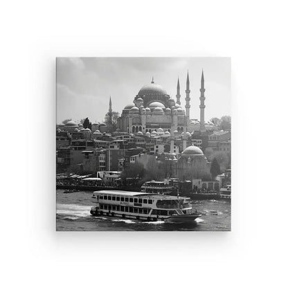 Tableau Istambul Paysage Mosquée Turquie Noir et Blanc - #tag1# - #tag2# 