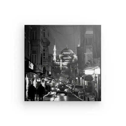 Tableau Photographie Nocturne Istambul Noir et Blanc - #tag1# - #tag2# 