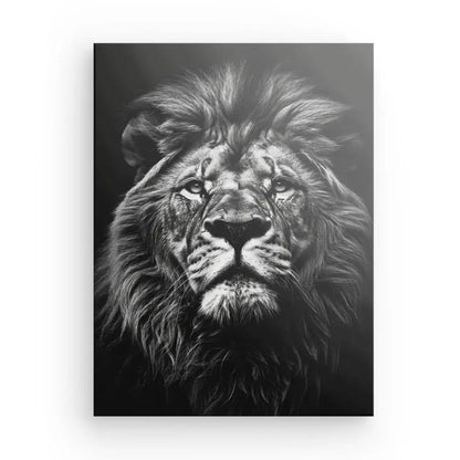 Tableau Lion Gros Plan Noir et Blanc - #tag1# - #tag2# 