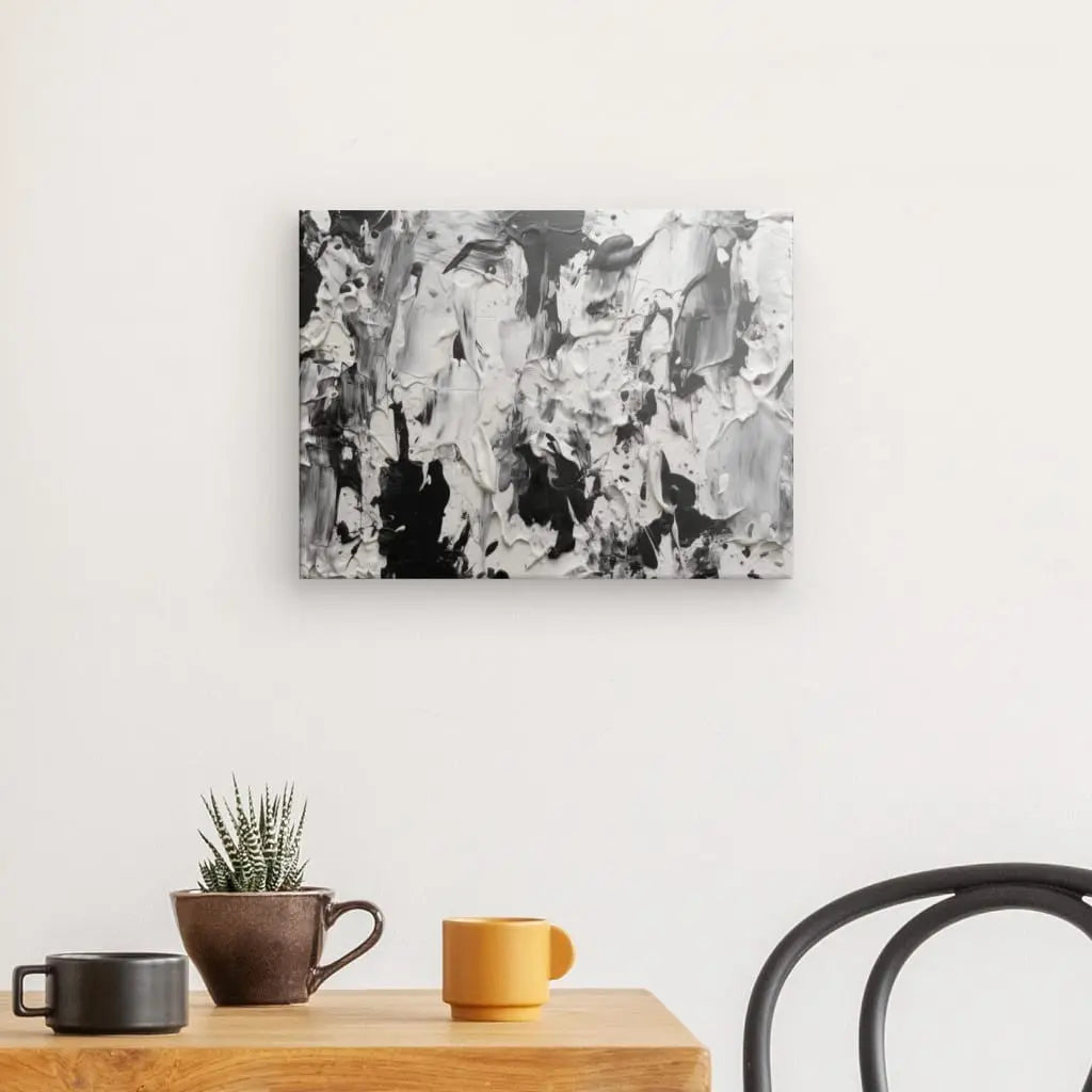 Tableau peinture acrylique épaisse impression noir et blanc - #tag1# - #tag2# 