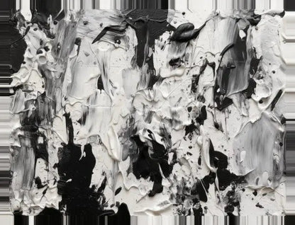 Tableau peinture acrylique épaisse impression noir et blanc - #tag1# - #tag2# 