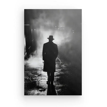 Tableau Homme Ombre Ruelle Sombre Suspens Noir et Blanc - #tag1# - #tag2# 