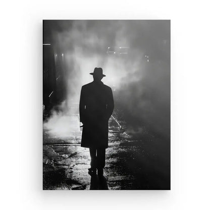 Tableau Homme Ombre Ruelle Sombre Suspens Noir et Blanc - #tag1# - #tag2# 