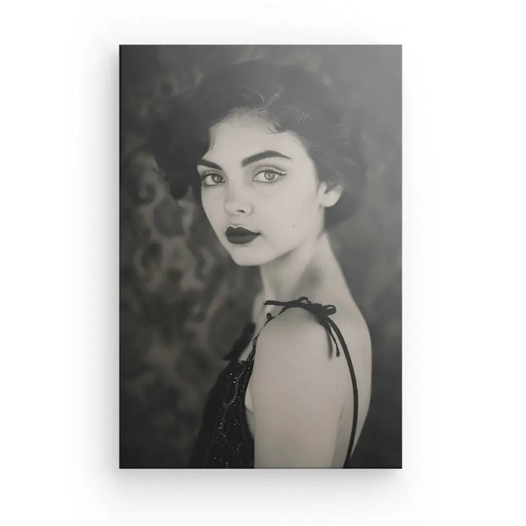 Tableau Femme Vintage Portrait Noir et Blanc - #tag1# - #tag2# 