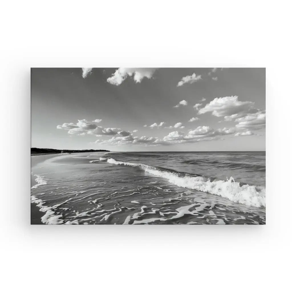 Tableau Paysage Bord de Mer Noir et Blanc - #tag1# - #tag2# 