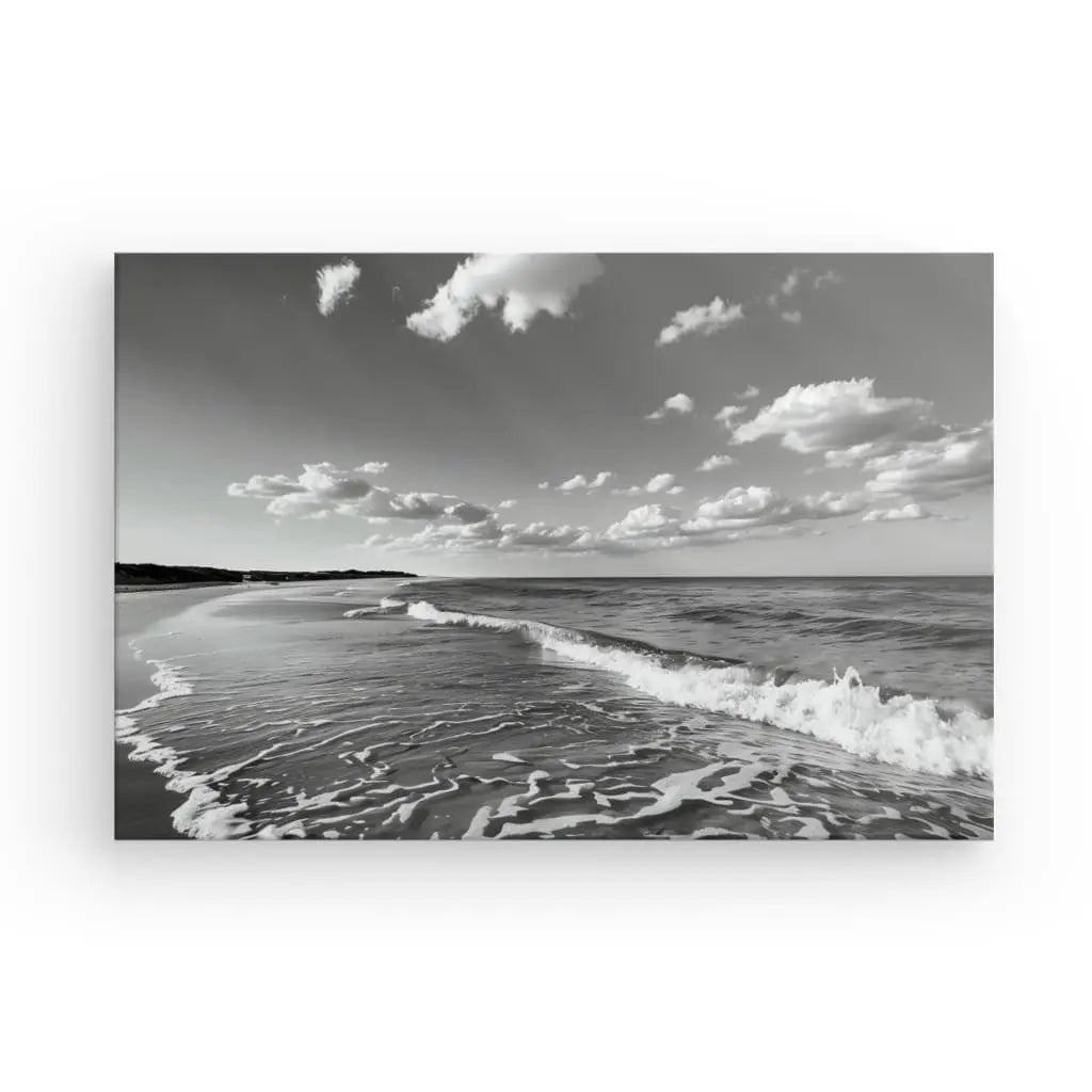 Tableau Paysage Bord de Mer Noir et Blanc - #tag1# - #tag2# 