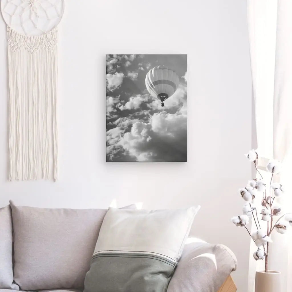 Tableau Montgolfière Ballon Noir et Blanc - #tag1# - #tag2# 