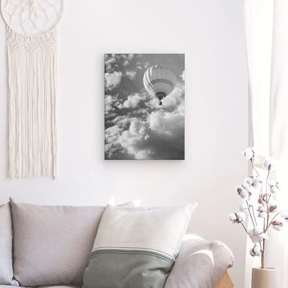 Tableau Montgolfière Ballon Noir et Blanc - #tag1# - #tag2# 