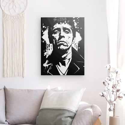 Tableau Scarface Tony Montana Dessin Noir et Blanc - #tag1# - #tag2# 