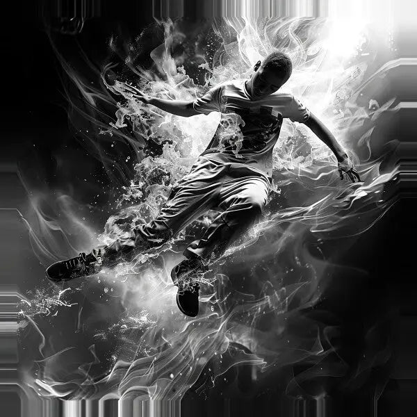Tableau Danseur Fumée Streetwear Noir et Blanc - #tag1# - #tag2# 
