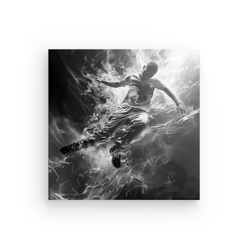 Tableau Danseur Fumée Streetwear Noir et Blanc - #tag1# - #tag2# 