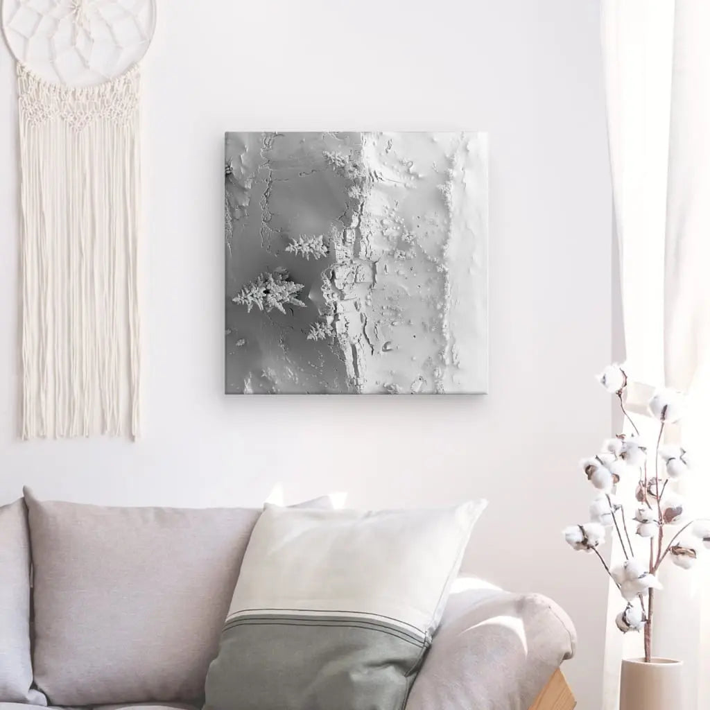Tableau Paysage Enneigé Drône Montagne Blanche - #tag1# - #tag2# 