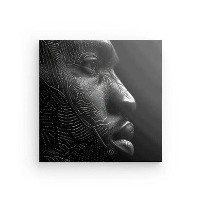 Tableau Profil Moderne Homme Noir et Blanc - #tag1# - #tag2# 