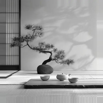 Tableau Nature Morte Relaxante Noir et Blanc - #tag1# - #tag2# 