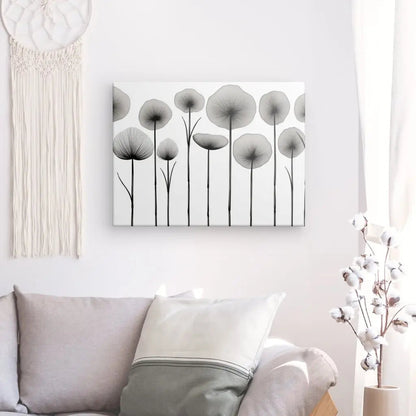 Tableau Fleurs Séchées Végétaux Noir et Blanc - #tag1# - #tag2# 