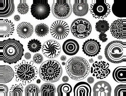 Tableau Formes Géométriques Noires Fond Blanc - #tag1# - #tag2# 