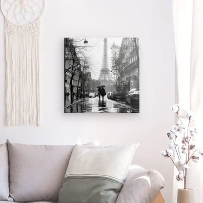 Tableau Paris Tour Eiffel Photo Rue Noir et Blanc - #tag1# - #tag2# 