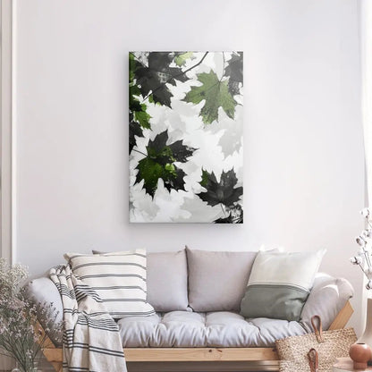 Tableau Végétaux Minimaliste Gris et Vert - #tag1# - #tag2# 