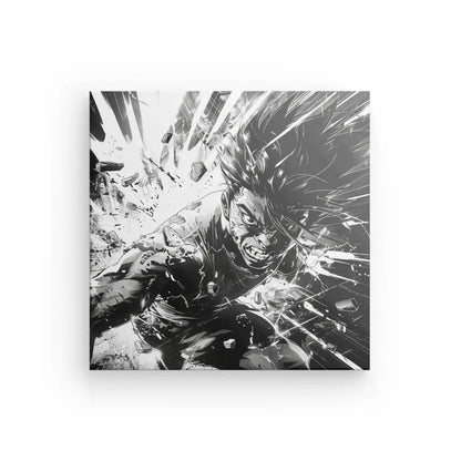 Tableau Combat Manga Dessin Noir et Blanc - #tag1# - #tag2# 