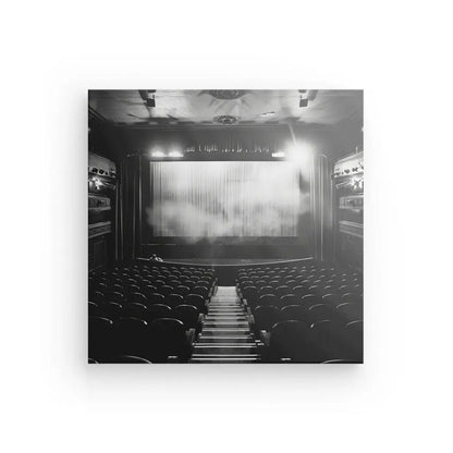 Tableau Théâtre Vide Scène Rétro Noir et Blanc - #tag1# - #tag2# 