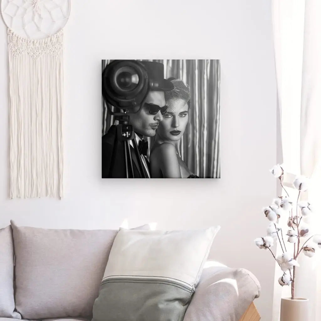 Tableau Photo Mannequin Rétro Studio Noir et Blanc - #tag1# - #tag2# 