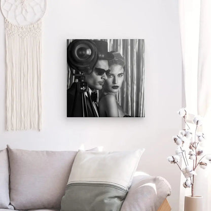 Tableau Photo Mannequin Rétro Studio Noir et Blanc - #tag1# - #tag2# 
