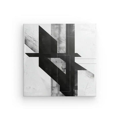 Tableau Dessin Abstrait Géométrique Noir et Blanc - #tag1# - #tag2# 