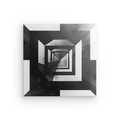 Tableau Contraste Géométrique Noir et Blanc - #tag1# - #tag2# 