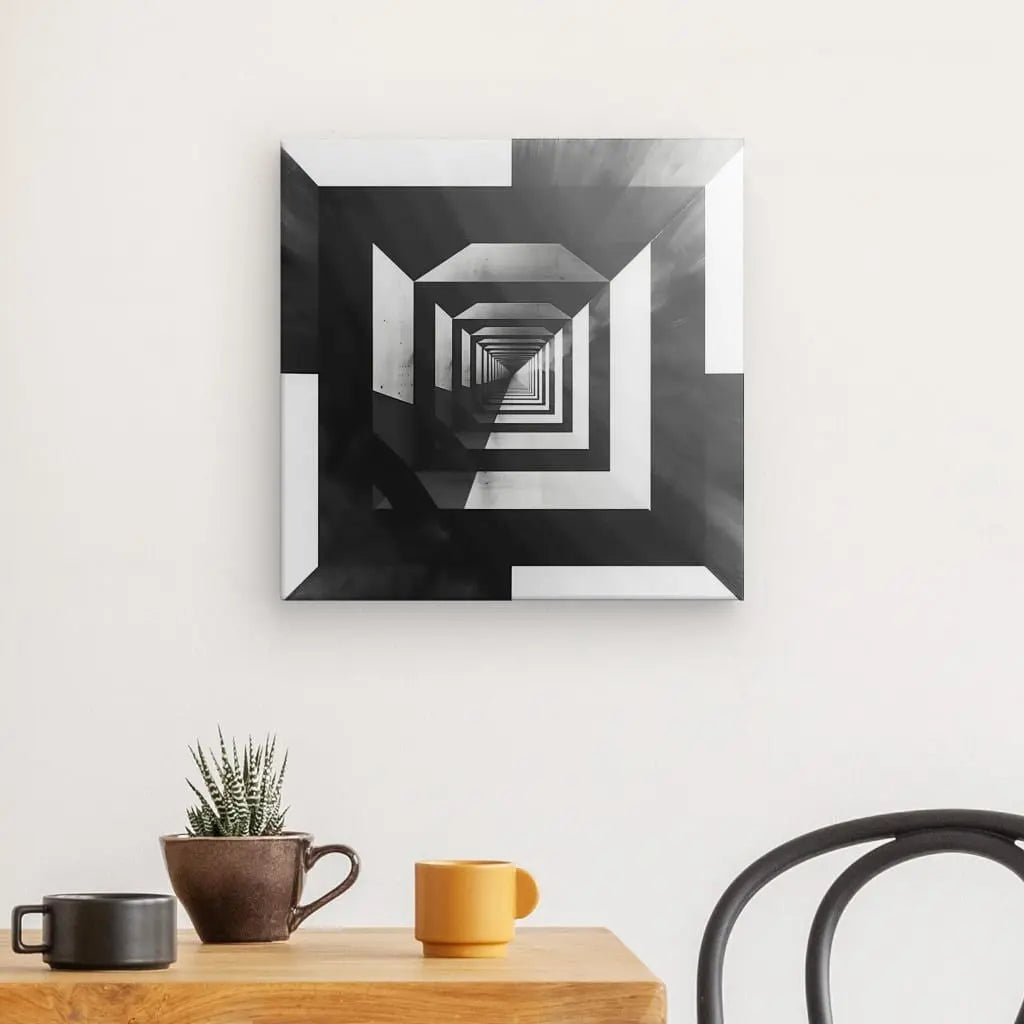 Tableau Contraste Géométrique Noir et Blanc - #tag1# - #tag2# 